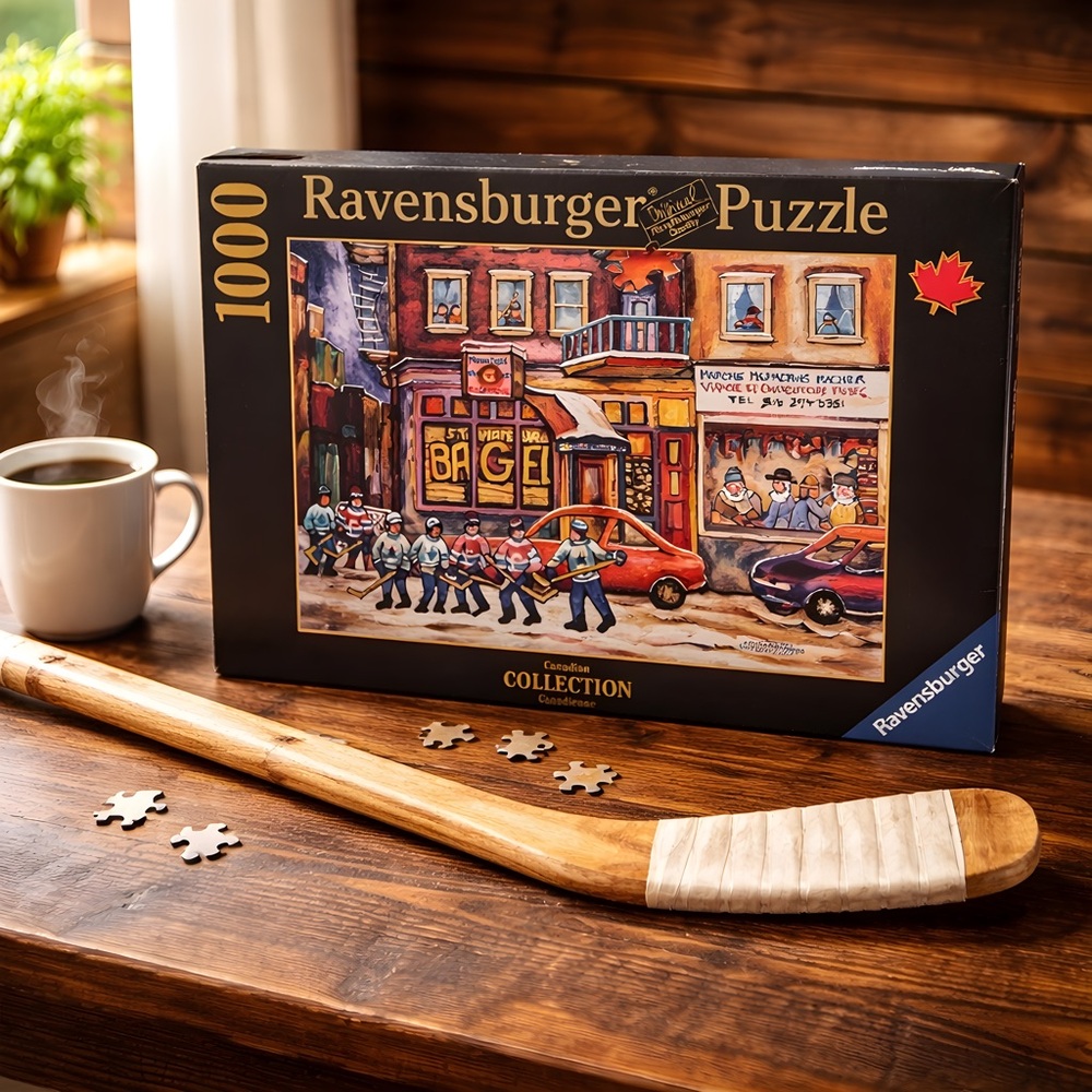 Ravensburger “St. Viateur Bagel & Hockey “ Canadian Collection 1000 Piece Puzzle